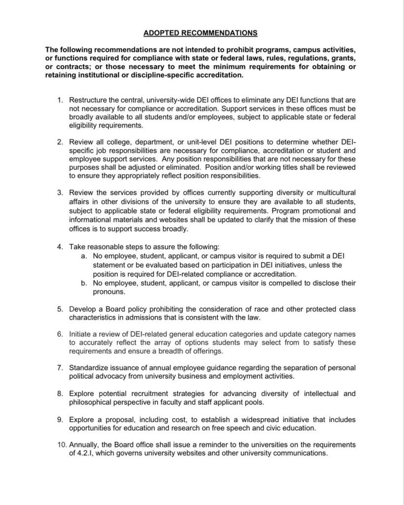 Iowa Adopted Recommendations