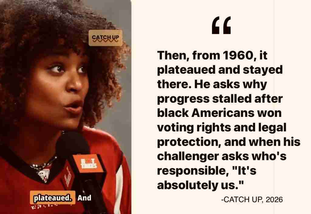 Black Life & Jim Crow 2 Woman speaking into microphone